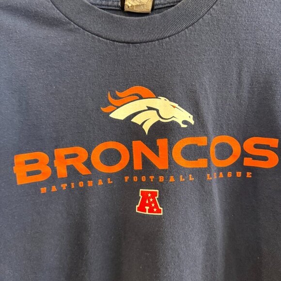 Men's NFL Team Apparel Denver Broncos Long Sleeve T Shirt Size XL - Picture 4 of 7